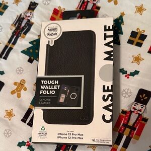 Case-Mate Black Tough Wallet Folio for iPhone 13/12 Pro Max